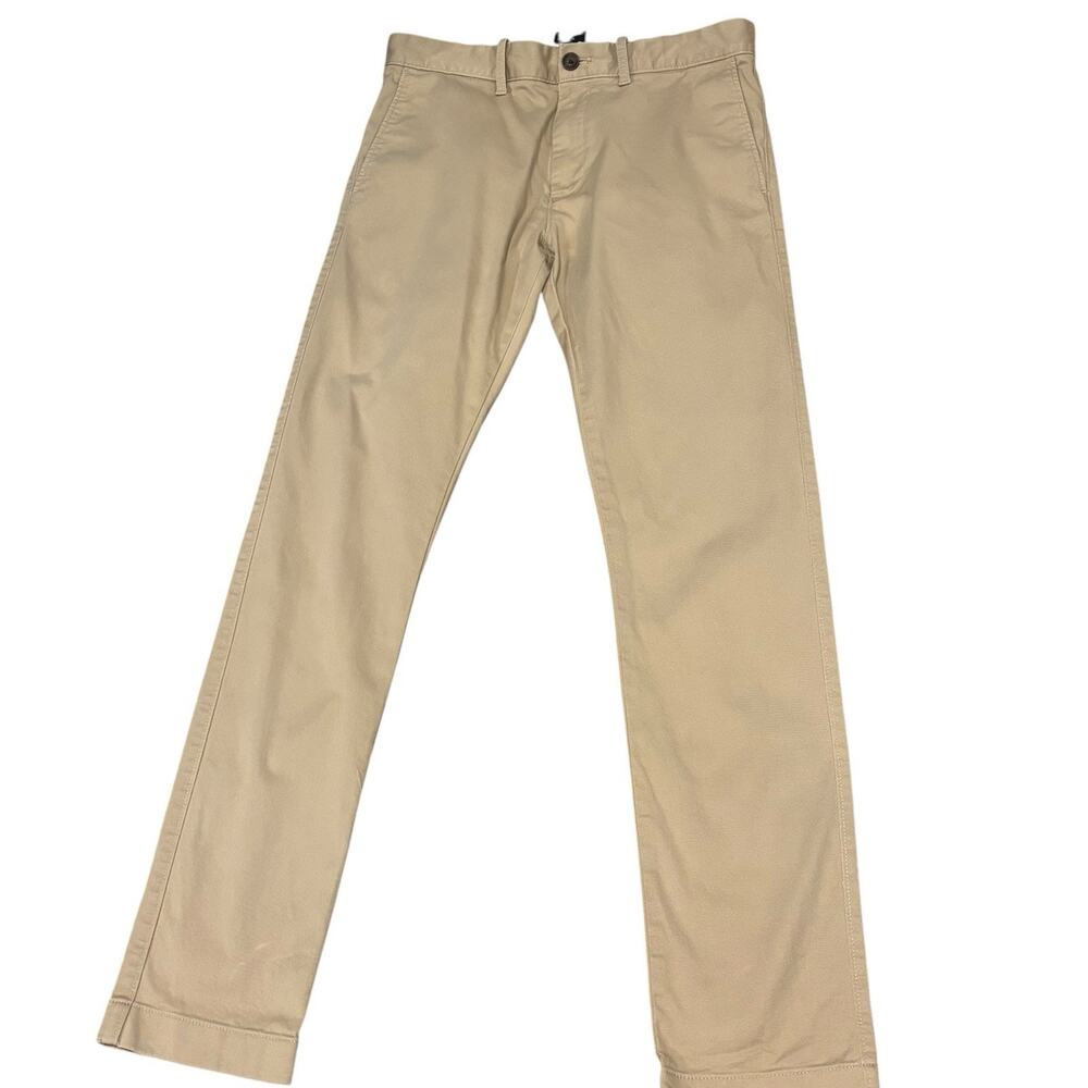 J. Crew Factory Flex Slim Fit Tan Flat Front Cotton Stretch Chino Pant 30x32